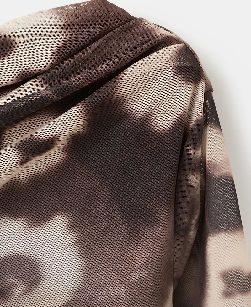 Mango Women's Asymmetrical Floral Print Dress