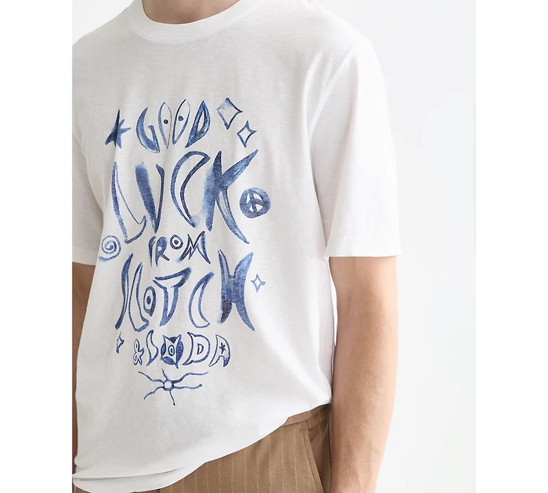 Scotch & Soda Men's Washed Graphic Regular Fit T-Shirt