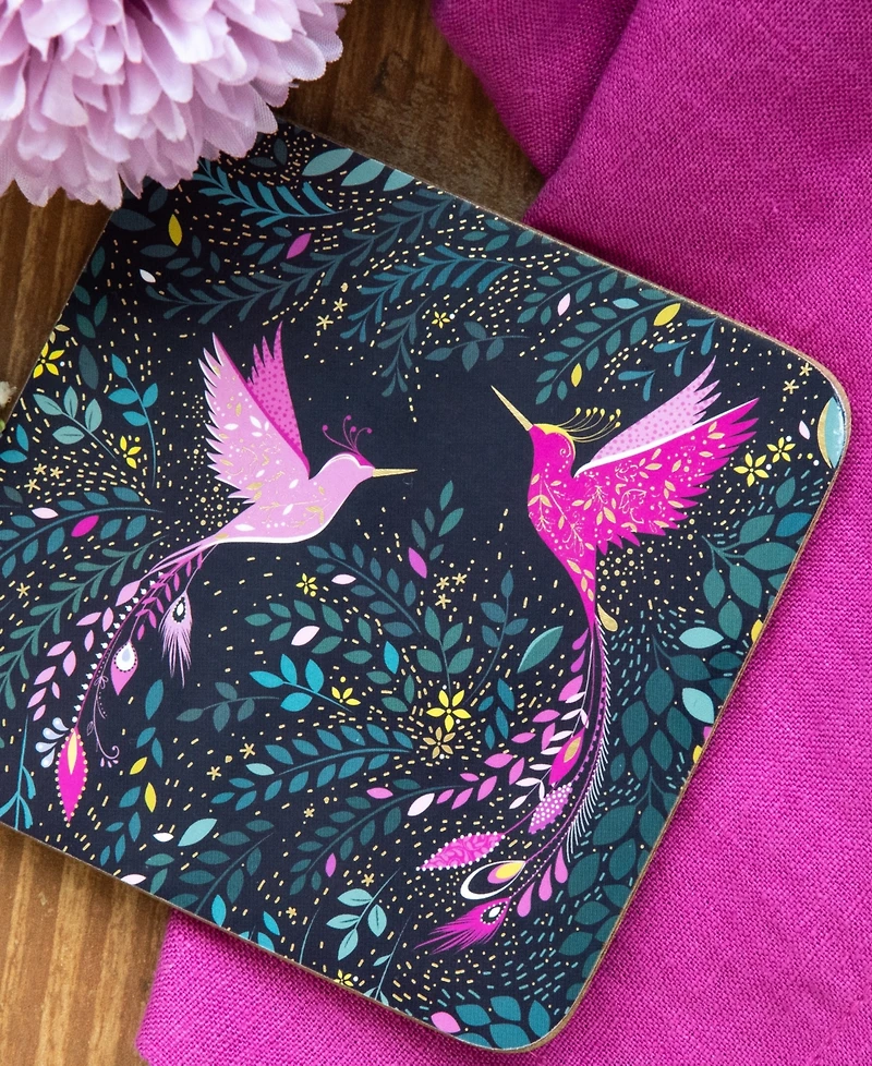 Portmeirion Sara Miller India Mug and Coaster 8-Pc. Set, Service for 4