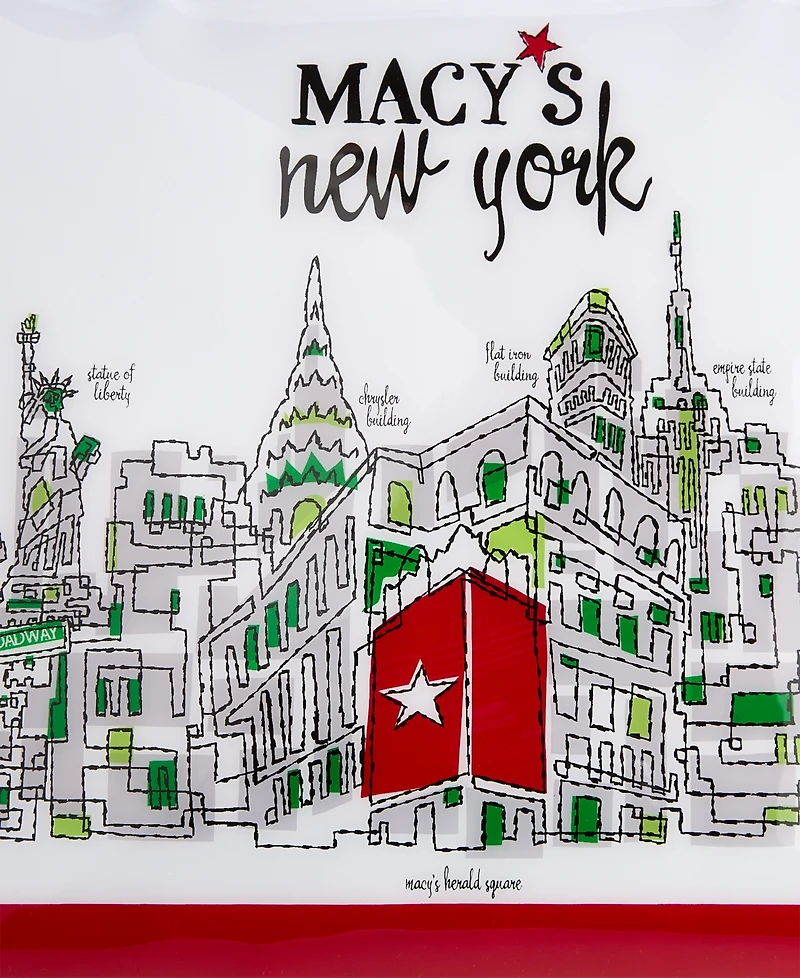 Macy's New York Skyline Graphic Zip Shoulder Bag, Macy's Exclusive