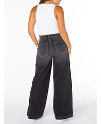 Celebrity Pink Juniors' Studded Wide-Leg Jeans