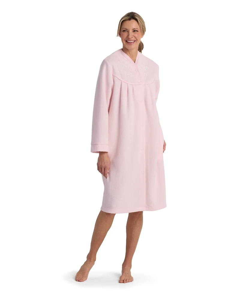 Miss Elaine Women's Long-Sleeve Solid Robe