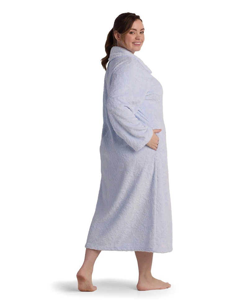 Miss Elaine Women's Long-Sleeve Solid Robe
