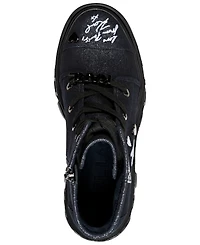Karl Lagerfeld Paris Lamprini Ikonic Lace-Up Combat Boots