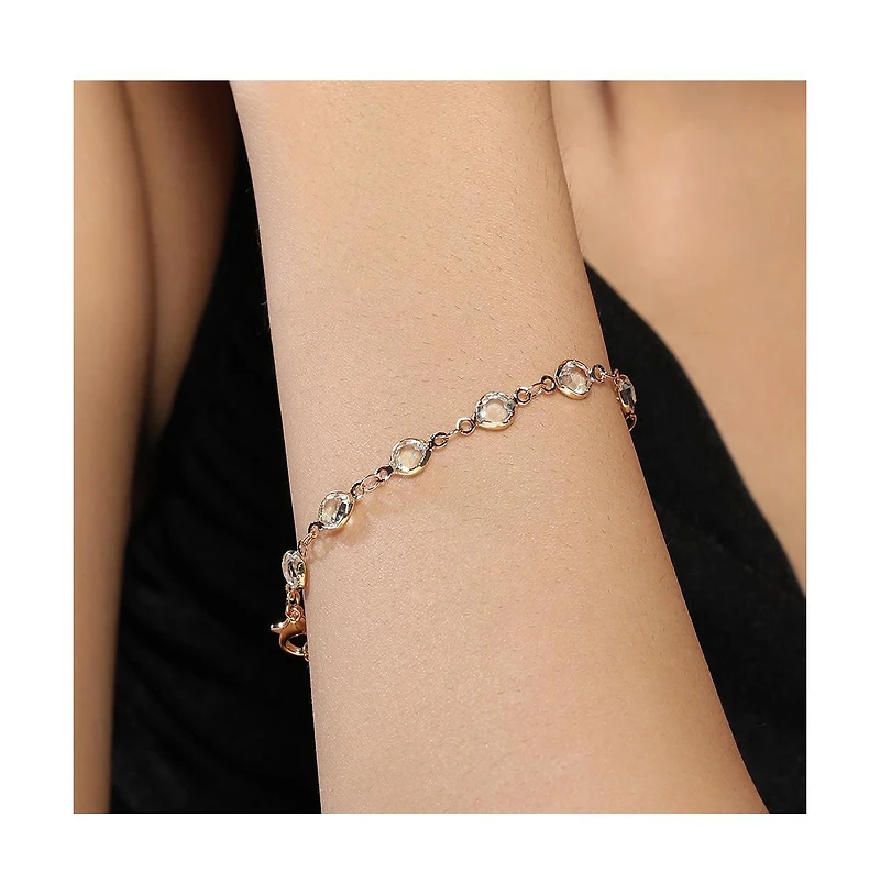 Women's The Cristal-Link Chain Anklet - California Gold