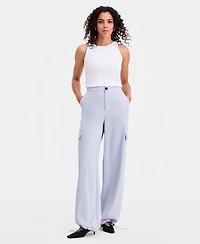 Bar Iii Women's Tailored Cargo Jogger Pants, Macy's Exclusive