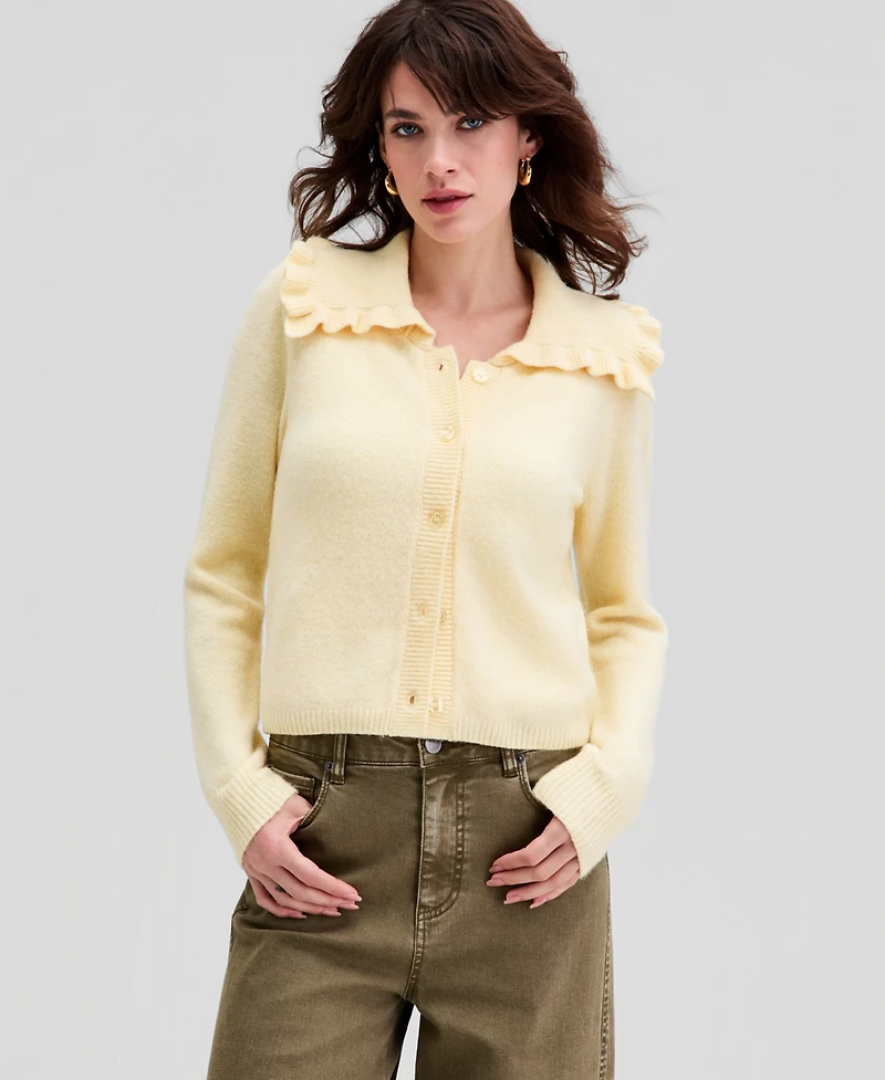 And Now This Women's Ruffled-Collar Cardigan, Macy's Exclusive