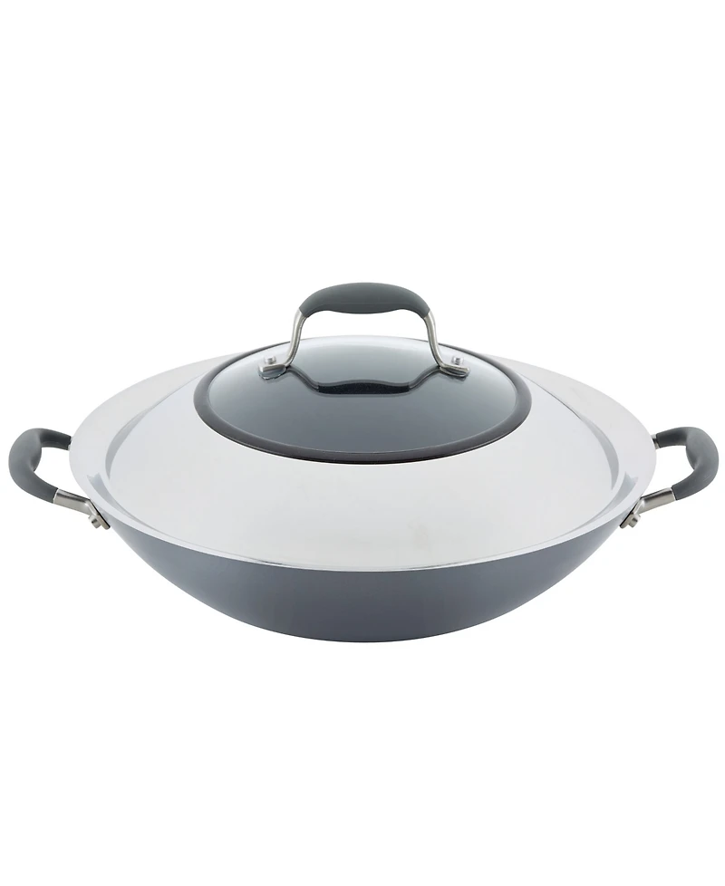 Anolon Advanced Home Hard-Anodized Nonstick Wok with Side Handles, 14"