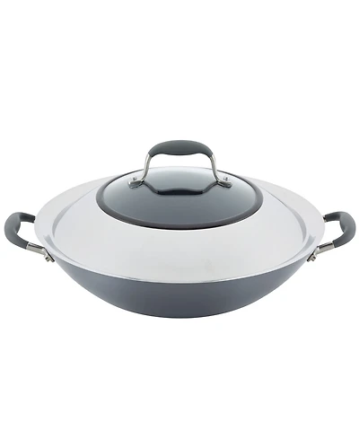 Anolon Advanced Home Hard-Anodized Nonstick Wok with Side Handles, 14"