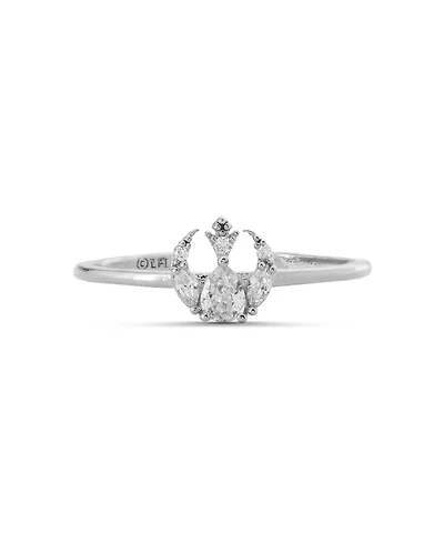 Girls Crew Crystal Star Wars Rebel Alliance Insignia Gold Plated Adjustable Rings