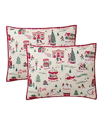 Hallmark Bedding Christmas Village Holiday 3-Pc. Quilt Set