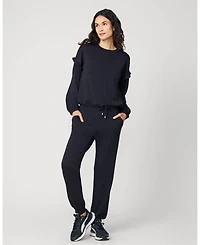 Cable & Gauge Women's Bubble Hem Jogger Set