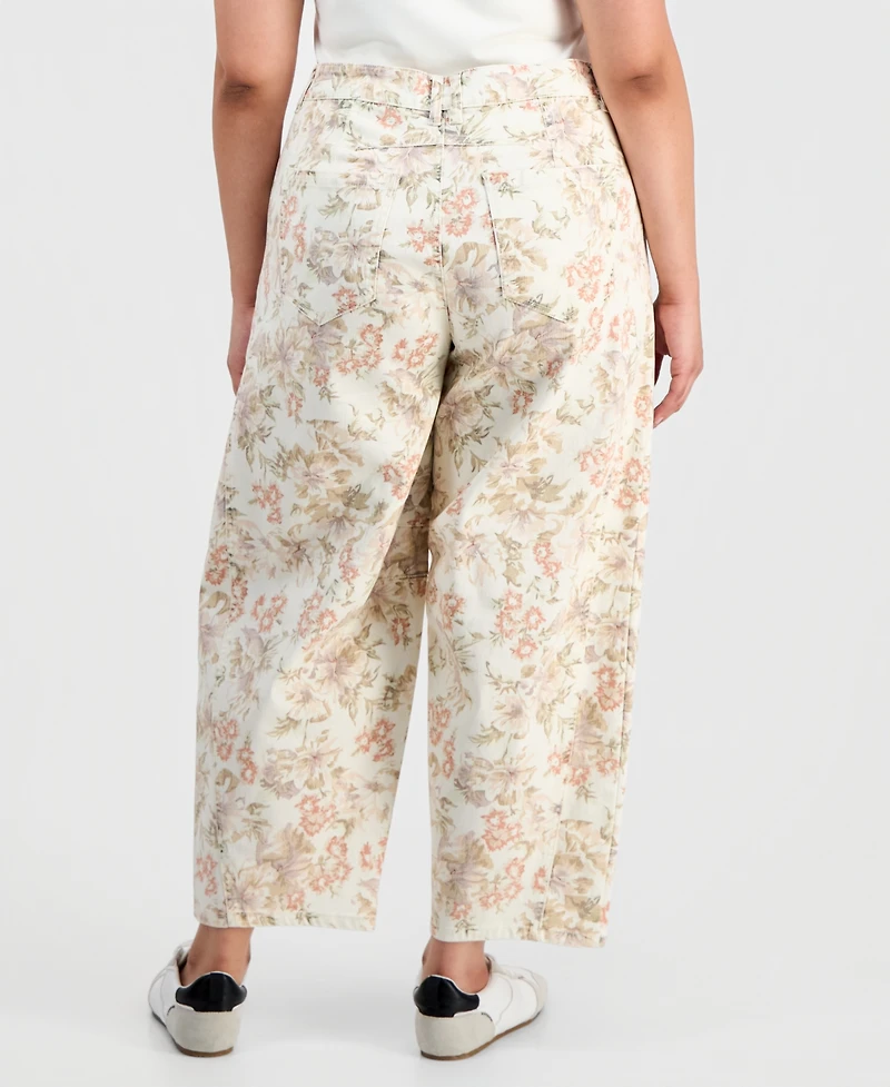 And Now This Trendy Plus High-Rise Floral-Print Jeans, Macy's Exclusive