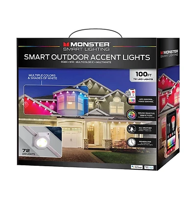 Monster Cable 100 ft Rgb Ic Permanent Outdoor Led Smart Lights