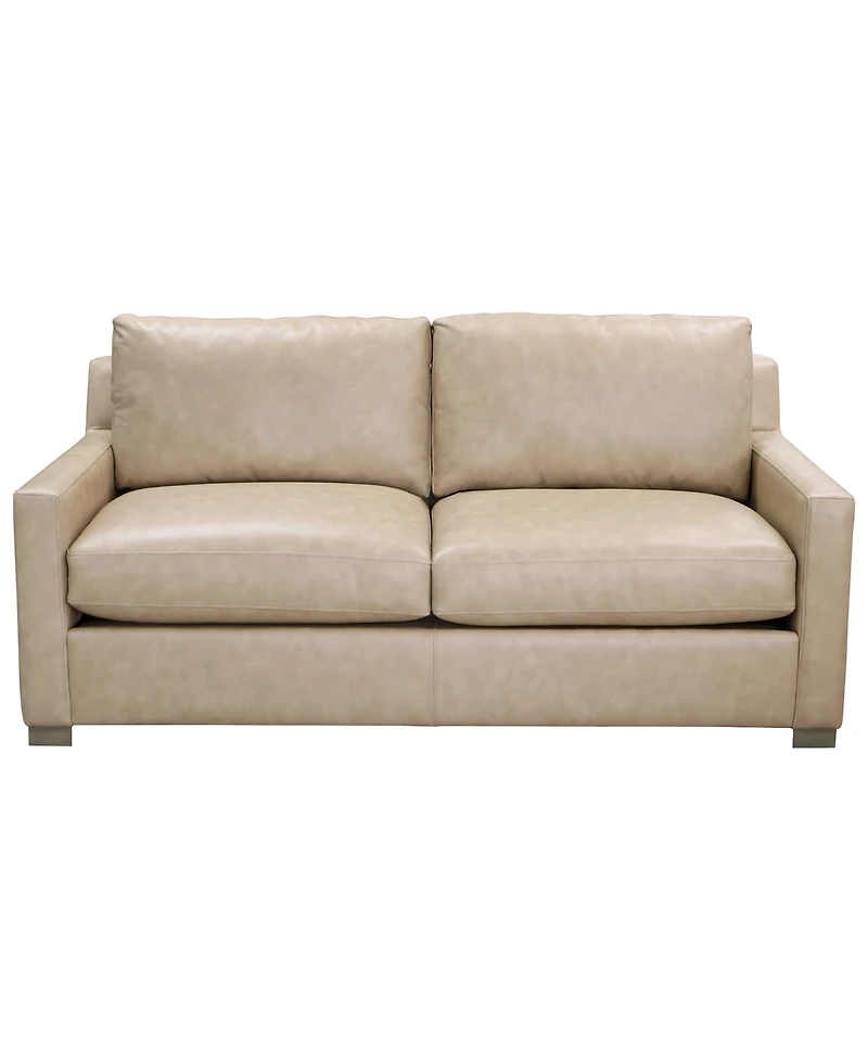 Stacia 74" Leather Deep-Seated Apartment Sofa