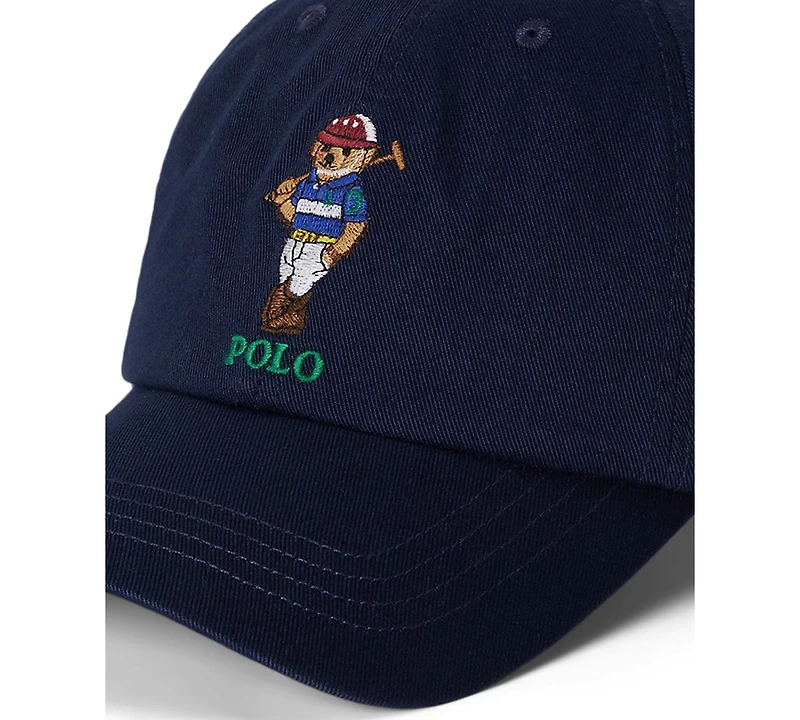 Polo Ralph Lauren Boys 2-7 Bear Embroidered Graphic Twill Ball Cap