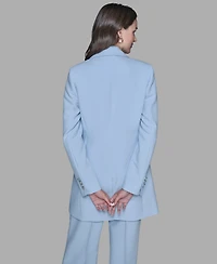 Karl Lagerfeld Paris Women's Long One-Button Blazer Jacket