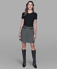 Karl Lagerfeld Paris Women's Tweed Mini Skirt