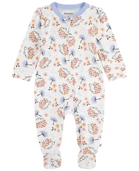 Huggies Baby Girls Printed Footed Crewneck Coverall