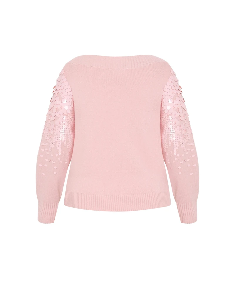 City Chic Plus Braylin Sequin Jumper