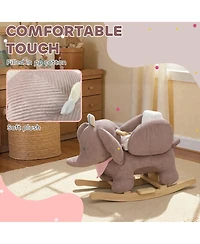 Qaba Baby Rocking Horse, Kids Ride On Toy with Realistic Sound,