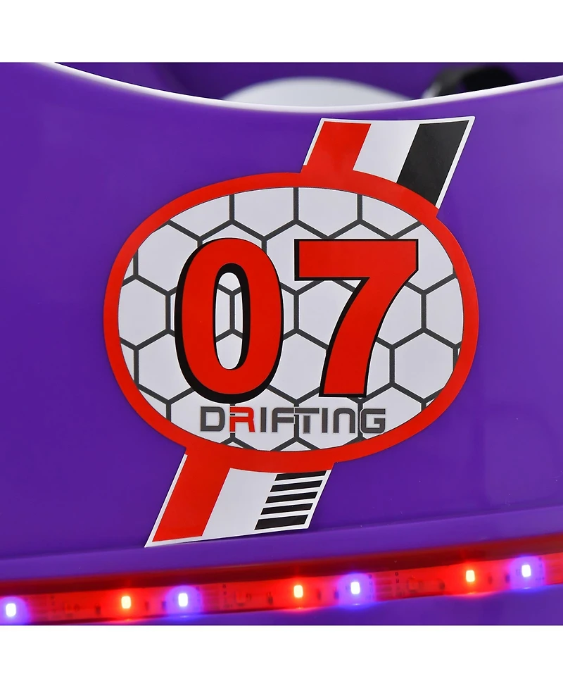 Sugift 12V Electric Kids Ride On Bumper Car with Flashing Lights for Toddlers