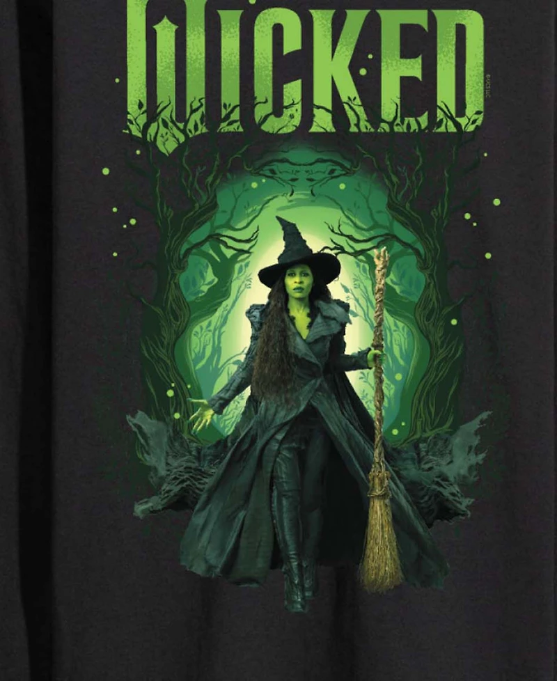 Airwaves Men's Wicked Part 2 Elphaba Forest Graphic Print Long-Sleeve T-Shirt