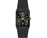 Stuhrling 4084 Modern Rectangular Bracelet Watch – Sunray Dial, Date Display, Slim Stainless Design