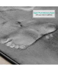 Ultra Soft Non-Slip Plush Memory Foam Bath Rug - Large 20"x32" Tiled Design