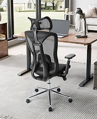 Ergonomic Mesh Office Chair with Adjustable Headrest, Lumbar Support and Armrests