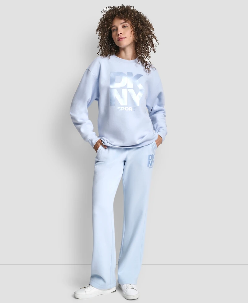 Dkny Women's Sport Stacked Transfer Logo Track Pants