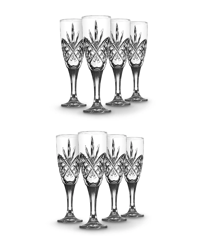 Godinger Dublin Champagne Flutes, Set of 8