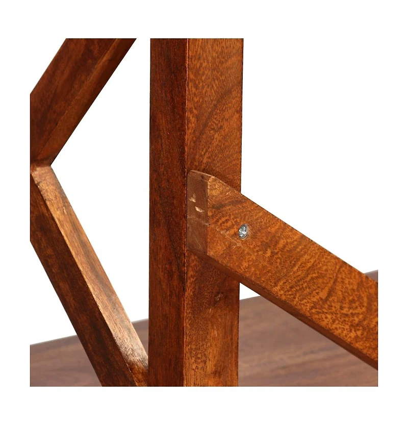 Bookshelf Solid Acacia Wood Honey Finish 23.6"x11.8"x63"