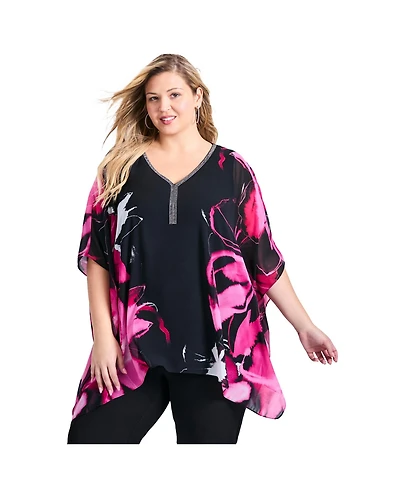 Avenue Women's Take Me Out Embellished Blouse top