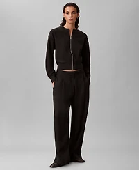 Calvin Klein Women's Crewneck Zip Front Cardigan Jacket