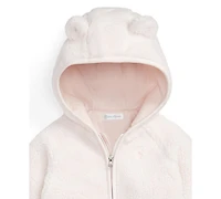 Polo Ralph Lauren Baby Girls Bear Ear Bunting Long-Sleeve Coverall