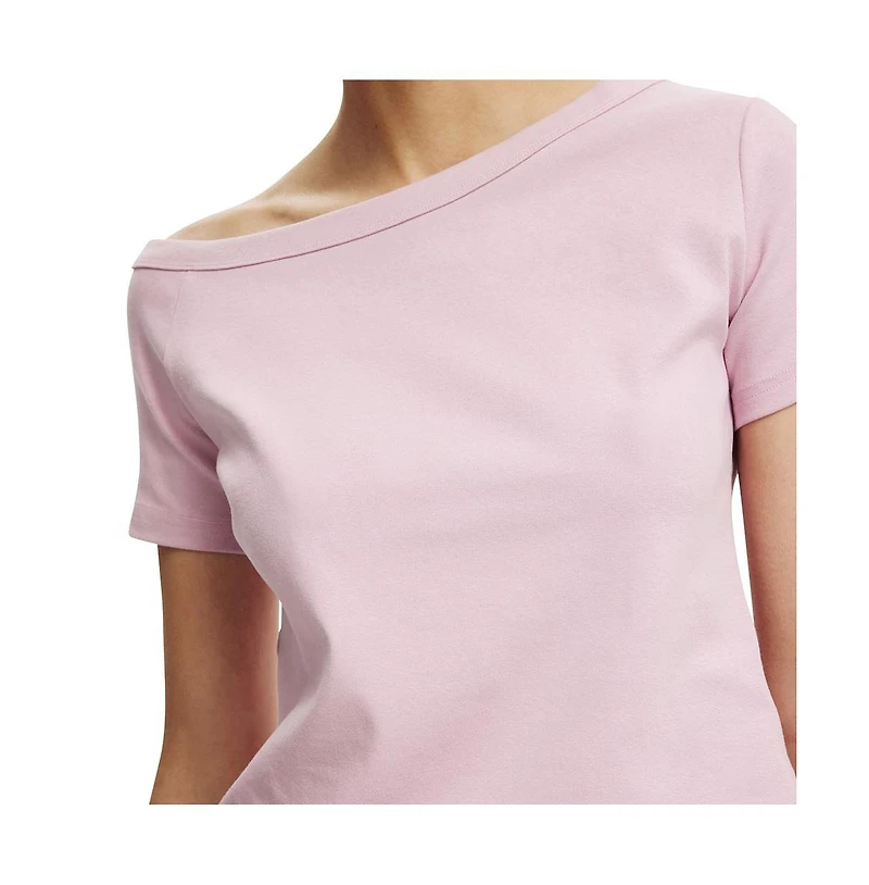 Cotton On Women's Arlie Asymmetric Short Sleeve