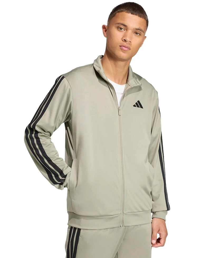 adidas Men's 3 Stripes Tricot Regular Track Top