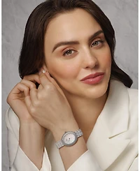 Porsamo Bleu Women's Topaz Angelica Stainless Steel Bracelet Watch 1342AANS