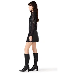Steve Madden Women's Embellished Long-Sleeve Top