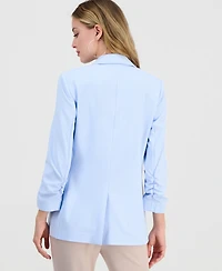 Bar Iii Women's Crepe One-Button Scrunched-Sleeve Jacket, Macy's Exclusive