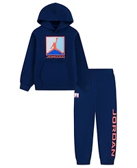 Jordan Little Boys 2-Piece Essentials Fleece Baseline Hoodie and Pants Set