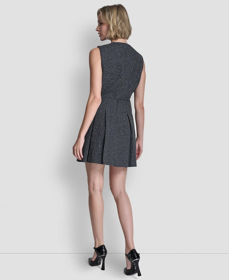 Dkny Women's Pleated Zippered Mini Skirt