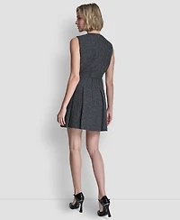 Dkny Women's Pleated Zippered Mini Skirt