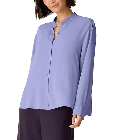 Eileen Fisher Women's Mandarin Collar Top