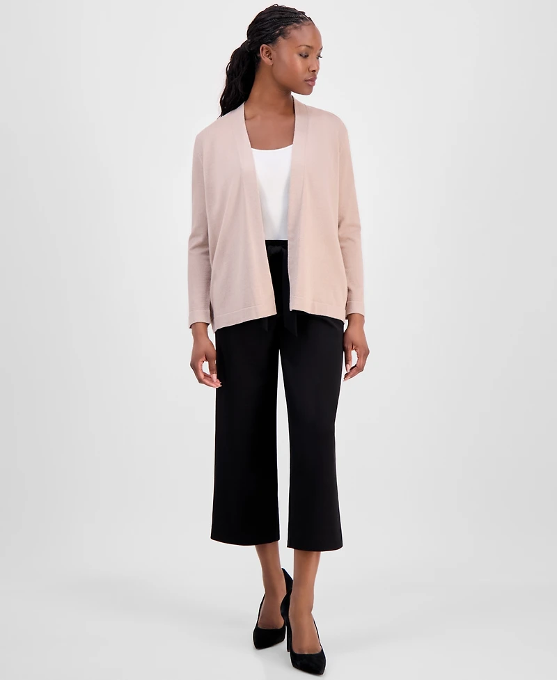 Ak Anne Klein Petite Chatham Open-Front Cardigan