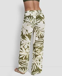 Dkny Women's Smocked-Waist Cover-Up Pull-On Pants