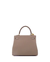 Pre-Owned HERMES Kelly 25 Handbag Grey Togo with Gold Hardware