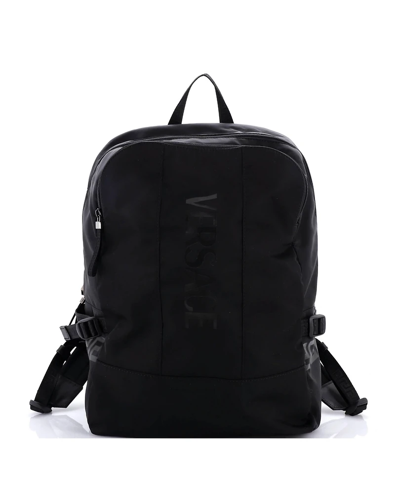 Pre-Owned Versace Medium La Greca Logo Backpack Nylon