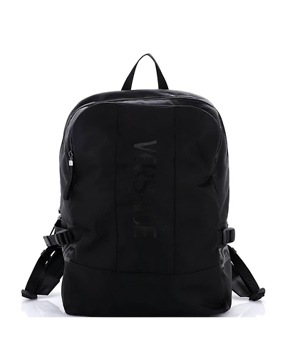 Pre-Owned Versace Medium La Greca Logo Backpack Nylon